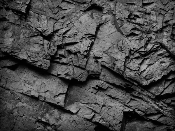 Czarny Kamień Grunge Tle Struktura Skalna Czarne Białe Abstrakcyjne Tło — Zdjęcie stockowe