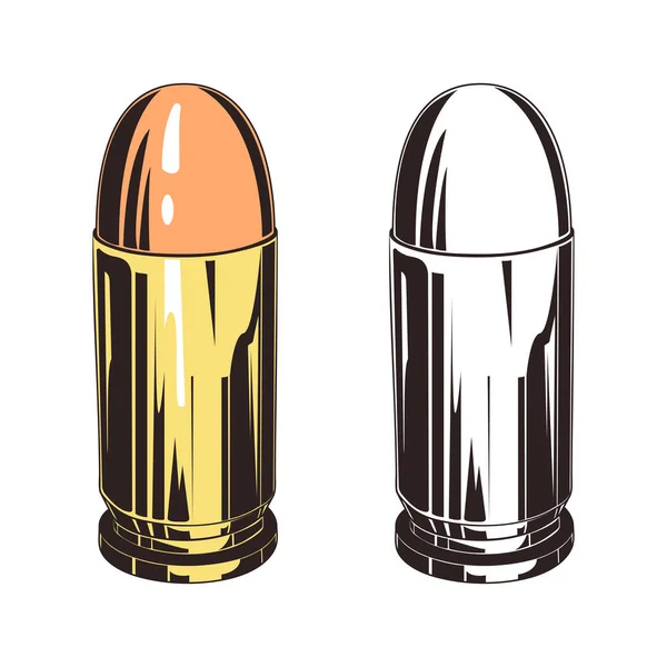 Image Vectorielle Des Munitions Cartouches Pour Armes Feu — Image vectorielle