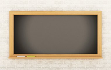 3D boş yazı tahtası. Eğitim kavramı.