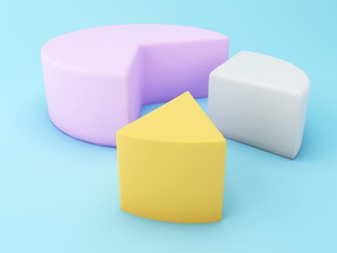 3D Infographic grafik. İş kavramı.