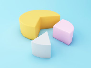 3D Infographic grafik. İş kavramı.