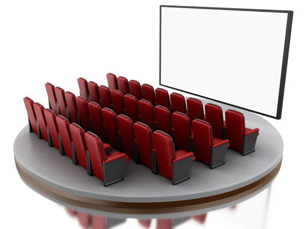 3d Cinema movie theater. — Stock Photo, Image