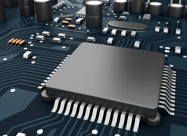 3d Central Computer Proccesors CPU. — Stockfoto