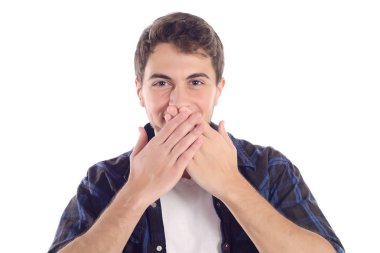 adam ağzını kapsayan.