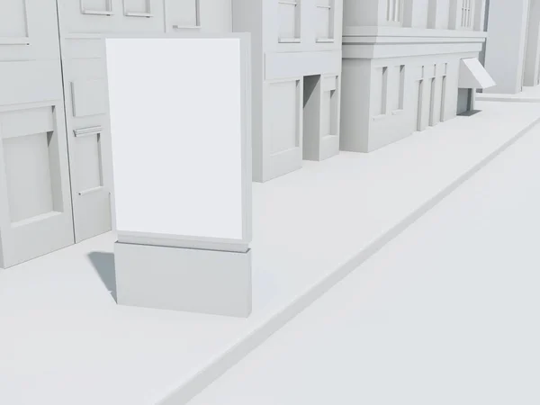 3D Straßenbanner-Attrappe. — Stockfoto