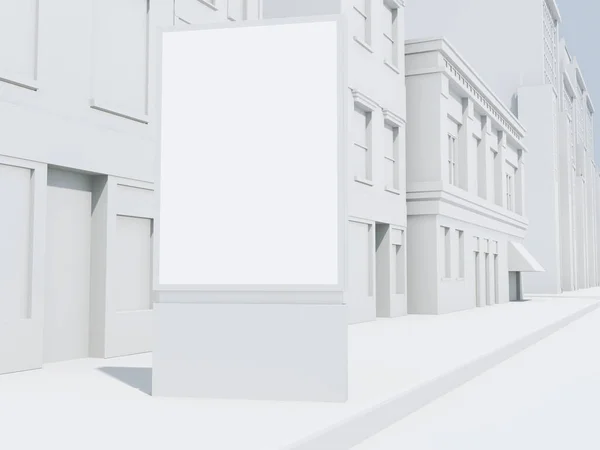 Transparent ulica 3D makieta. — Zdjęcie stockowe