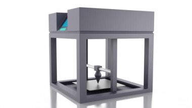 3D yazıcı çalışma. Yeni teknolojileri kavramı 