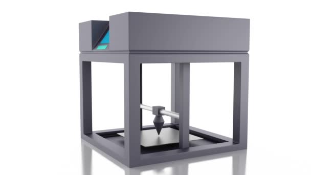 3D εκτυπωτής εργασίας. Νέες τεχνολογίες έννοια — Αρχείο Βίντεο