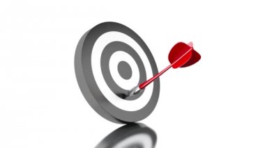 3d okları hedef isabet. Başarı kavramı.