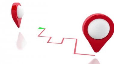 3D harita işaretçi, Gps navigasyon ve seyahat konsepti.