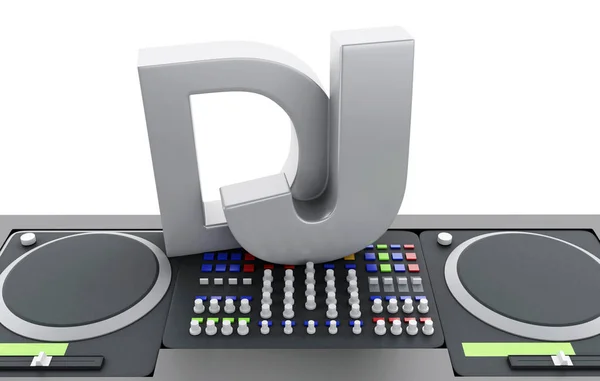 3d Disc jockey mixer. — Stock Photo, Image