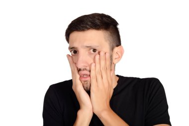 Genç adam için endişe.