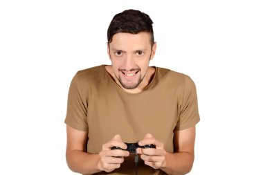 video oyunları oynarken adam.