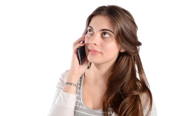 Mujer joven hablando por teléfono — Foto de Stock