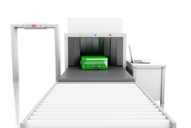 Havaalanında 3D özel inceden inceye gözden geçirmek