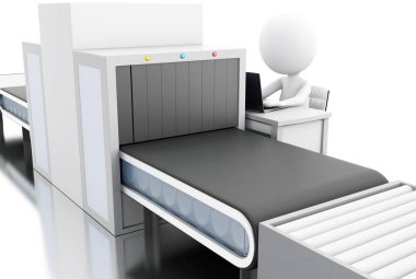 3D beyazlar whit özel tarayıcı havaalanında