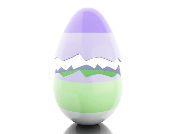 3d Broken Easter eggs. — Stock Photo, Image