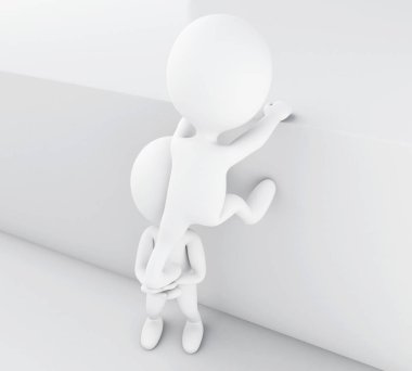 3D takım çalışması. İş kavramı.