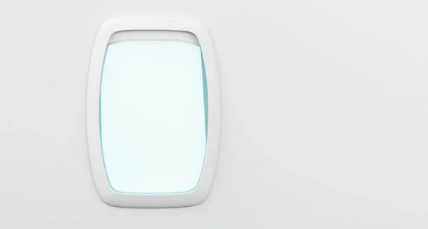 3D-Fenster Flugzeug whit palce für Text — Stockfoto