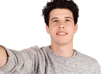 Adam selfie çekiyor..