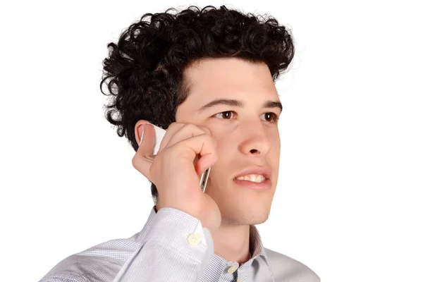 Homme parlant au téléphone. — Photo