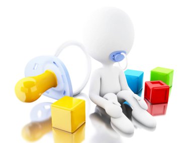 3D yenidoğan karakter katiyen paicifier ve oyuncaklar