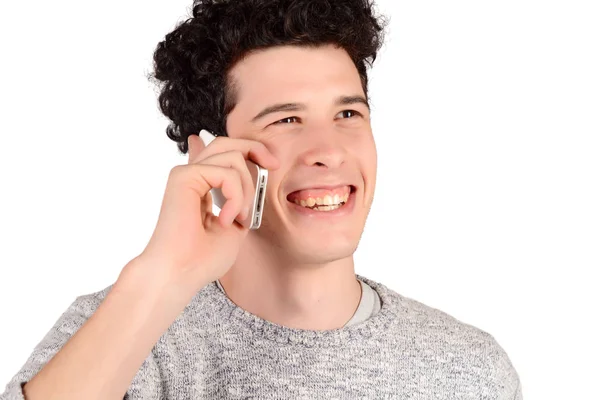 Homme parlant au téléphone. — Photo