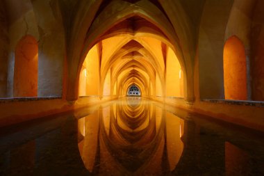 Alcazar - Seville, İspanya Kraliyet banyoda