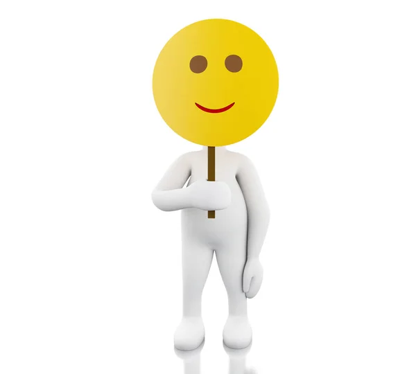 Download Yellow Smiley Face Mask 3d White People Holding Smiley Face Mask Stock Photo C Nicomenijes 150221088 PSD Mockup Templates