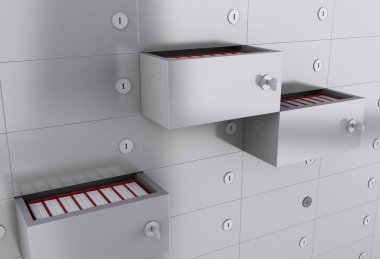 3D açık ağıl ile dolap dosyaları