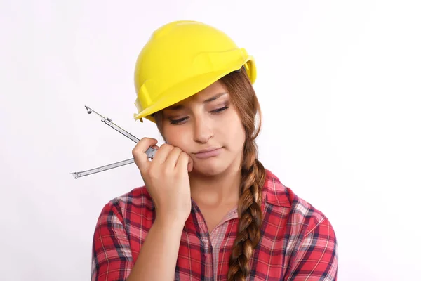 Mulher trabalhador da construção — Fotografia de Stock