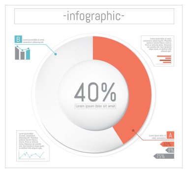 Vektör çizim. Infographic şablon iş grafiği
