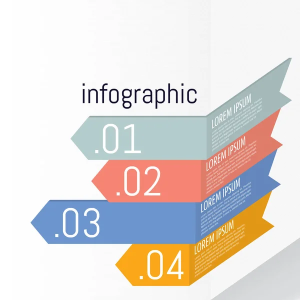 Vektorillustration. Infografik Vorlage Geschäftsdiagramm mit fo — Stockvektor