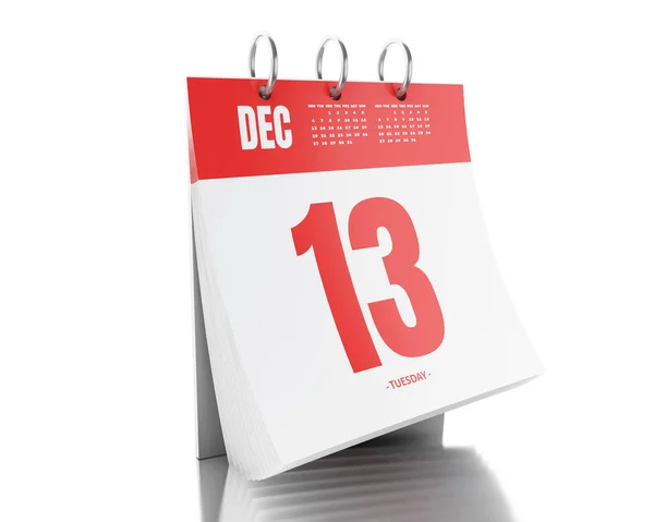 3D-s nap naptári dátumot 2017. December 13. — Stock Fotó