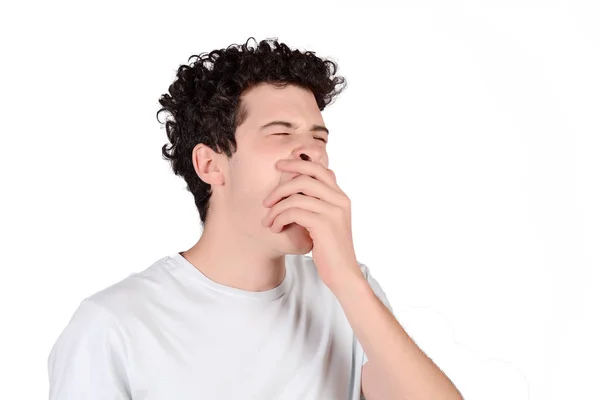 Young man yawning. — Stock Photo, Image