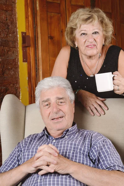 Portrait of elderly couple. — Stock Photo, Image