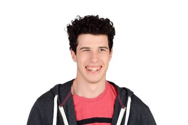 Genç latin adam yakın çekim.