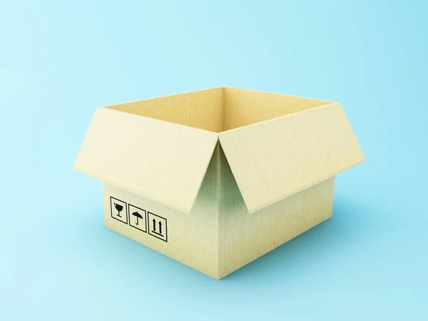 Cajas de cartón 3D. Concepto de entrega . — Foto de Stock