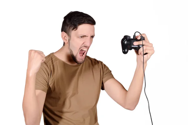 Homem jogando videogames . — Fotografia de Stock