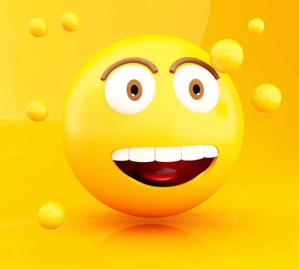 3D Emoji ikony s výrazy obličeje. — Stock fotografie