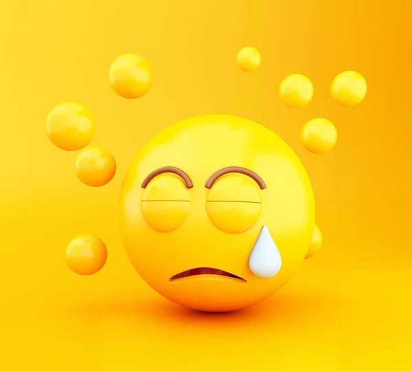 3D-Emoji-Symbole mit Gesichtsausdruck. — Stockfoto