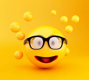 3D Emoji kutsal kişilerin resmi ile yüz ifadeleri.