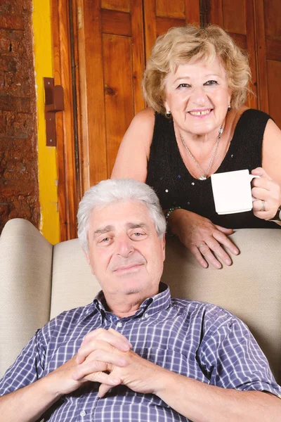 Portrait of elderly couple. — Stock Photo, Image