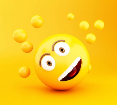 3D Emoji kutsal kişilerin resmi ile yüz ifadeleri.