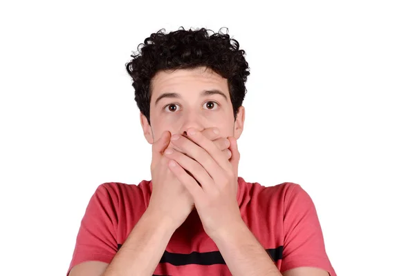 Jonge man geschokt. — Stockfoto