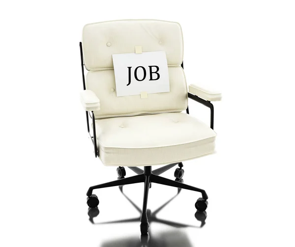 3d Office chair whit "vacancy" sign — Stock Photo, Image