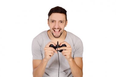 video oyunları oynarken adam.