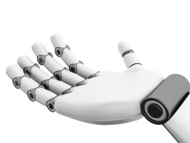 bir şey gösterilen 3d Robotik el
