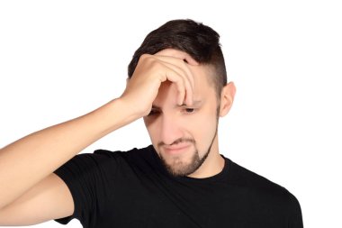 Genç adam için endişe.