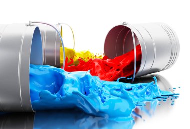 konserve sıçramasına 3d renkli boya